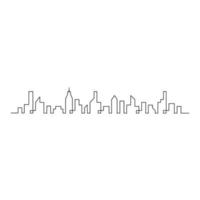 Modern city skyline concept vector illustration