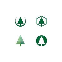 Pine logo template vector icon illustration