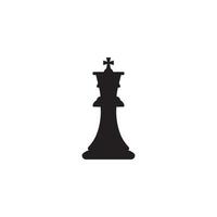 pieza de ajedrez vectorial para diseño de logotipo, ilustración de icono de rey vector