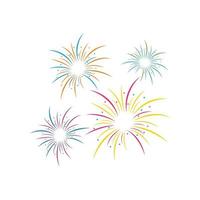 Firework vector template illustration