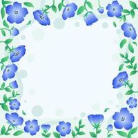 Spring Nemophila Border Background vector