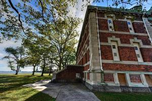 The abandoned Ellis Island Immigrant Hospital. It was the United States first public health hospital, opened in 1902 and operating as a hospital until 1930. photo