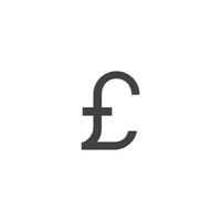 Sign of pound sterling vector icon illustration