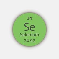 Selenium symbol. Chemical element of the periodic table. Vector illustration.