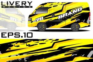 Sticker design for rally race cars, custom vector vans and more