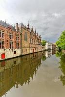 Canals of Bruges, Belgium, the Venice of the North. photo