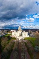 el edificio del capitolio estatal en el centro de providence, rhode island. foto