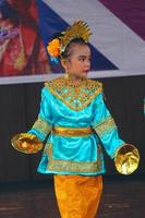 Jakarta, Indonesia in November 2022. Young children ranging from kindergarten to elementary school are taking part in the National Archipelago dance competition. photo