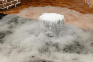 animation show for children, dry ice and nitrogen, smoke show for children. photo