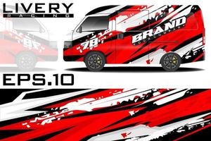 Sticker design for rally race cars, custom vector vans and more