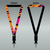 Lanyard Template Design For Company Purposes And More vector