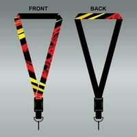 Lanyard Template Design For Company Purposes And More vector