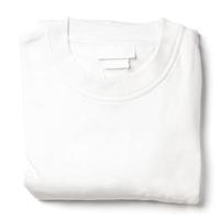 Folded white sweatshirt on white background for design photo