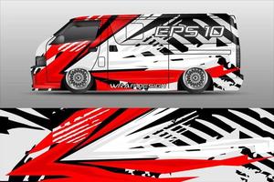 car livery premium graphic vector. abstract grunge background design for vehicle vinyl wrap and car branding vector