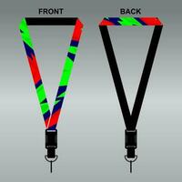 Lanyard Template Design For Company Purposes And More vector