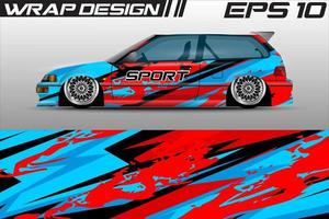 Livery design wrap racing car. Abstract background for racing livery or daily use car vinyl sticker. full vector. vector