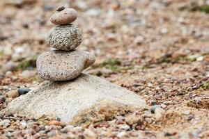 Stacked stones view photo