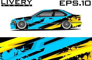 Vector design of rally racing car wrap,van,pick up for vehicle vinyl sticker and automotive sticker livery