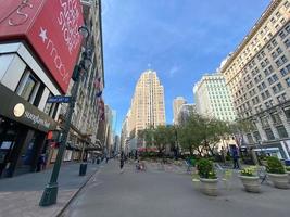 New York City - Apr 7, 2020 -  Empty streets of Midtown Manhattan during the Coronavirus epidemic in New York City. photo