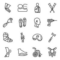 Pack of Orthopedic Linear Icons vector