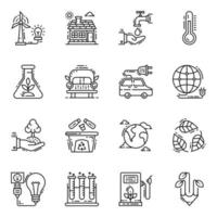 Pack of Environment Icons vector