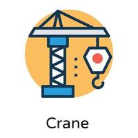 Trendy Tower Crane vector