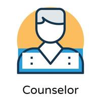 Trendy Counselor Concepts vector