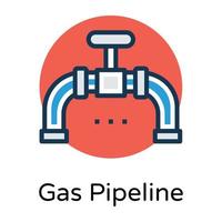 Trendy Pipeline Valve vector