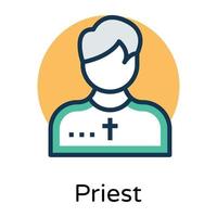 Trendy Priest Concepts vector