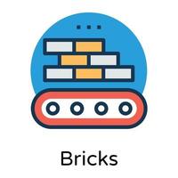 Bricks Loading Conveyor vector