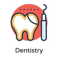 Trendy Dentistry Concepts vector