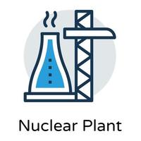 Trendy Nuclear Plant vector