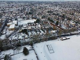 Gorgeous View of Local Public Park After Snow Fall over England photo