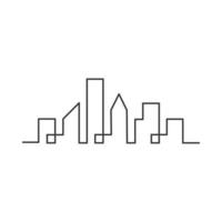 Modern city skyline concept vector illustration