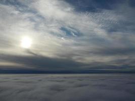 Most Beautiful High Angle Footage of Winter Clouds over the British City of England photo