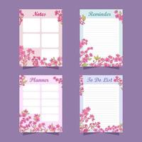 Peach Blossom Journal Templates vector