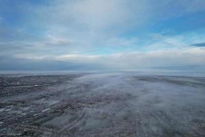 Most Beautiful High Angle Footage of Winter Clouds over the British City of England photo