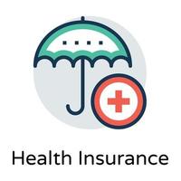Trendy Health Insurance vector