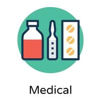 Trendy Medication Concepts vector