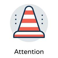 Trendy Traffic Cone vector