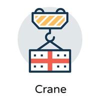 Trendy Shipping Crane vector