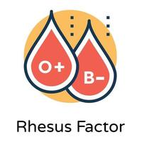 Trendy Rhesus Factor vector