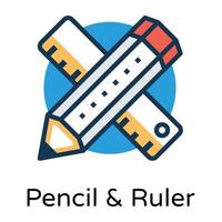 Pencil and Ruler vector