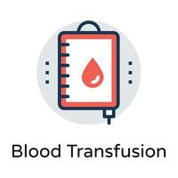 Trendy Blood Transfusion vector