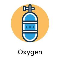 Trendy Oxygen Cylinder vector