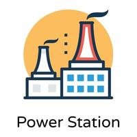 Trendy Power Station vector