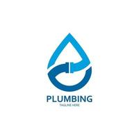 Plumbing logo vector icon illustration