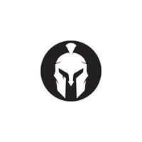 signo vectorial icono de vector de plantilla de logotipo de casco espartano
