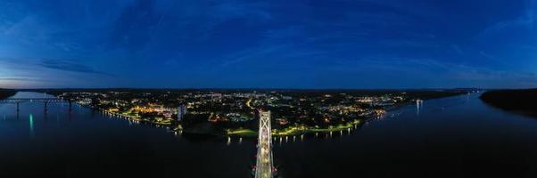 The Mid Hudson Bridge spanning the Hudson River near Poughkeepsie, New York. photo