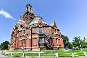 Memorial Hall at Harvard University in Boston, Massachusetts. Memorial Hall was erected in honor of Harvard graduates who fought for the Union in the American Civil War. photo